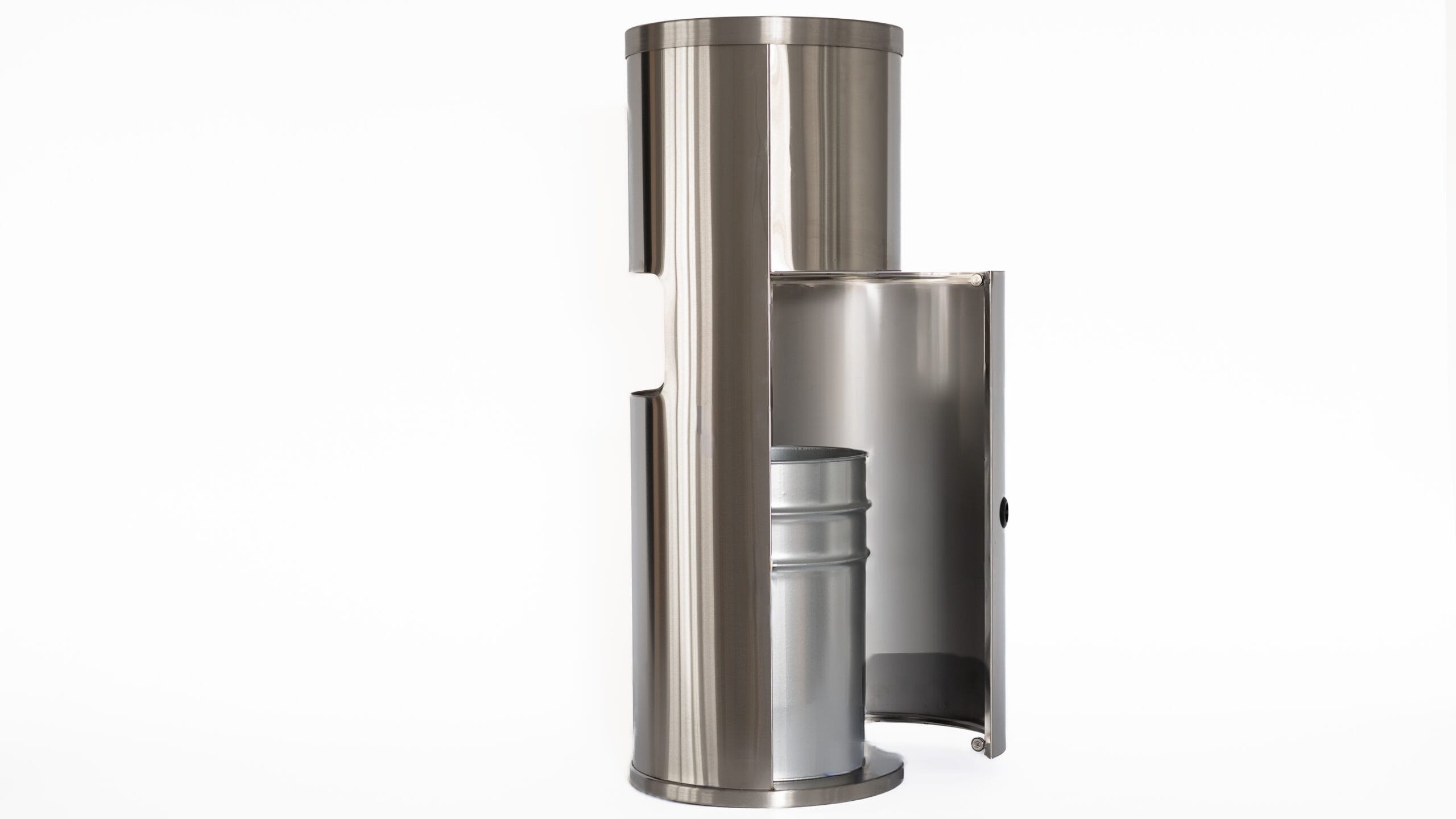 Silver Trash Can Dispenser